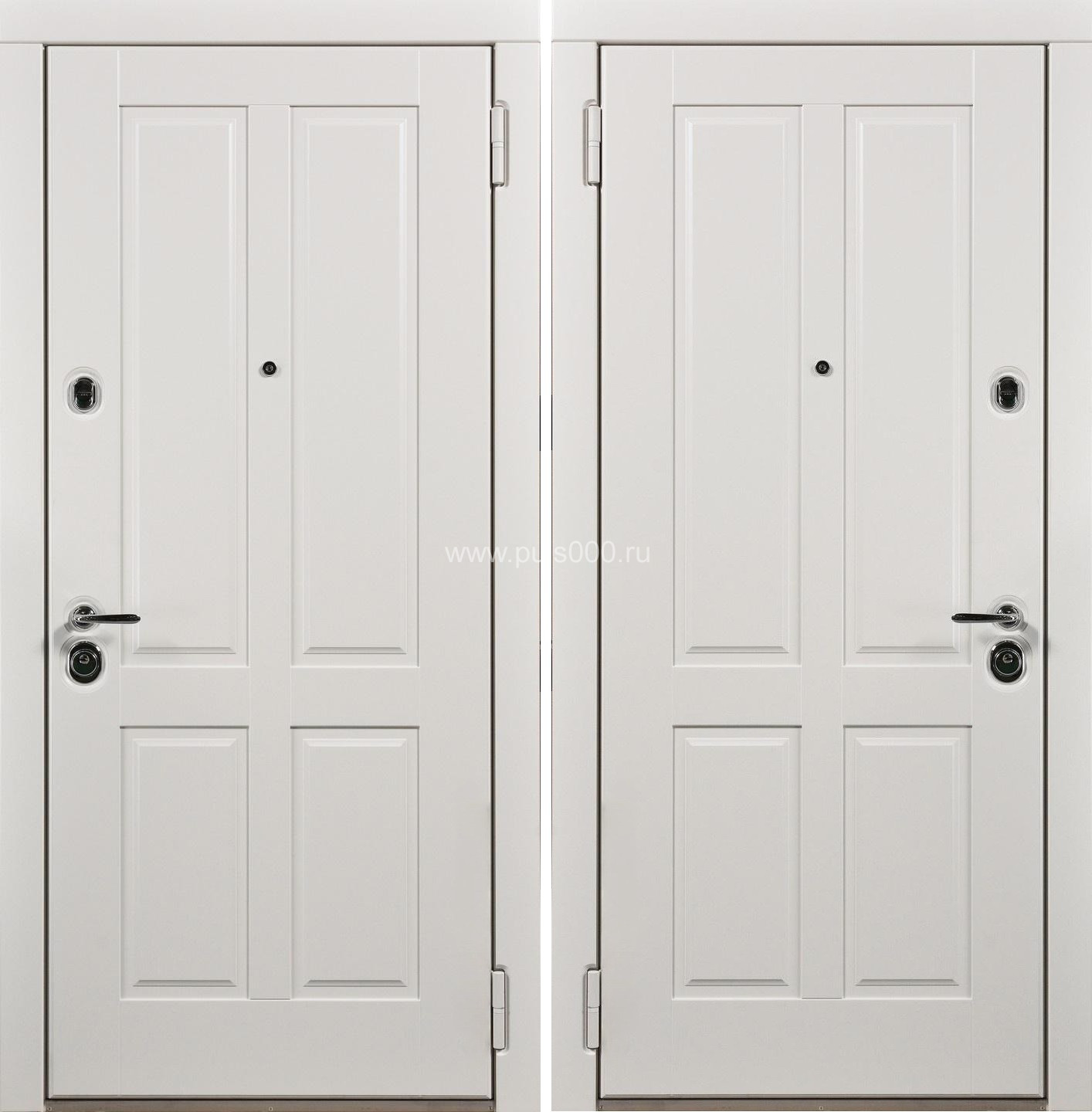 Металлическая белая дверь для квартиры с покрытием, цена 12 250  руб.