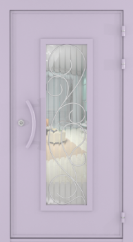 Металлические двери со стеклом с порошковым напылением ST-401, цена 45 000  руб.