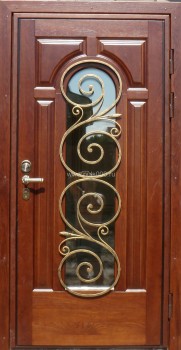 Металлические входные двери со стеклом МДФ ST-1758, цена 58 500  руб.